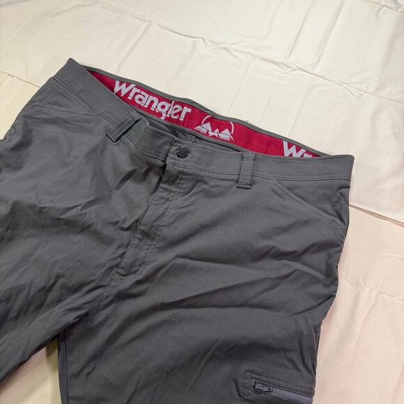Wrangler Pants 44x30 Gray All Terrain Gear Cargo  ATG Hiking Outdoor LOT OF 2 - Picture 1 of 16